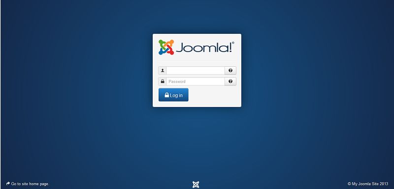 Joomla 3 backend login panel Joomla 3 backend login panel