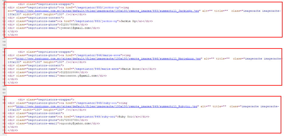source file of the targeted web page source file of the targeted web page