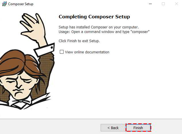 Composer installation finished 10 composer installer finish