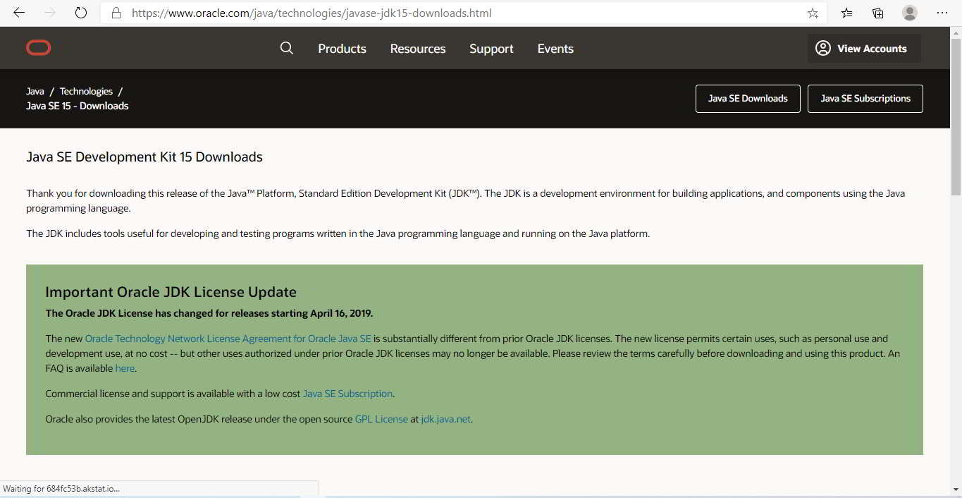 JAVA SE JDK 15 download 2 javese jdk 15 download