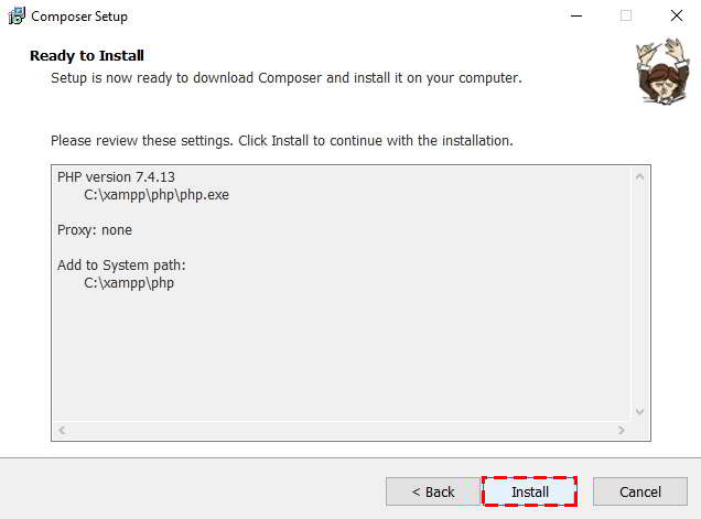 Composer installed 8 composer installer install