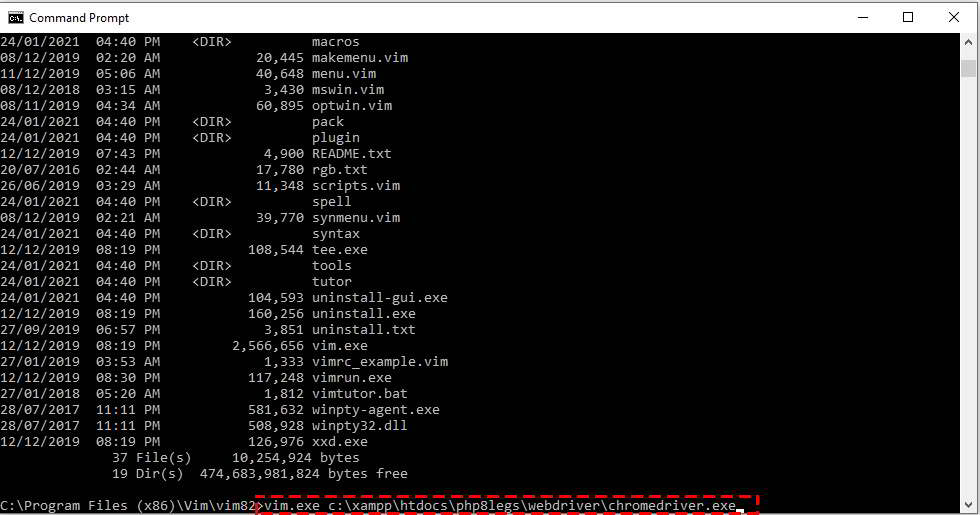 chromedriver vim 11 chromedriver vim
