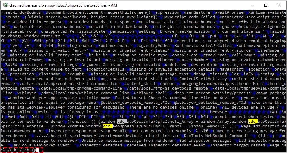 chromedriver vim global change 13 chromedriver vim global change