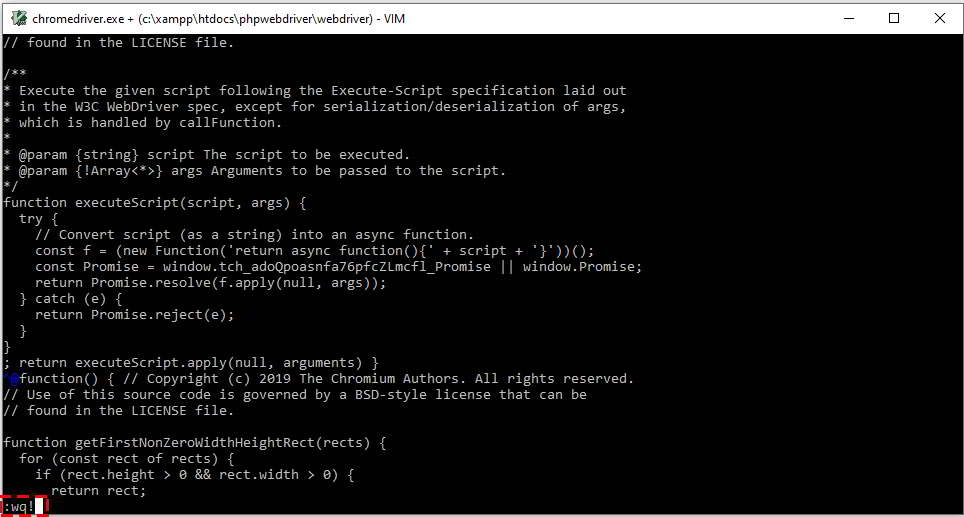 chromedriver vim write quit 14 chromedriver vim write quit